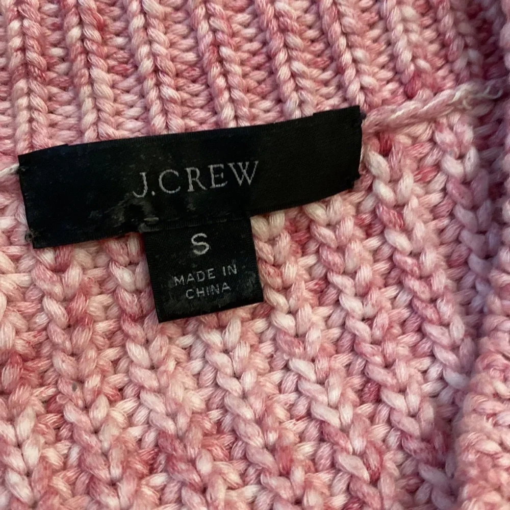 J. Crew Pink Crew Neck Sweater with Ribbed Knit. Size S . Style BF721